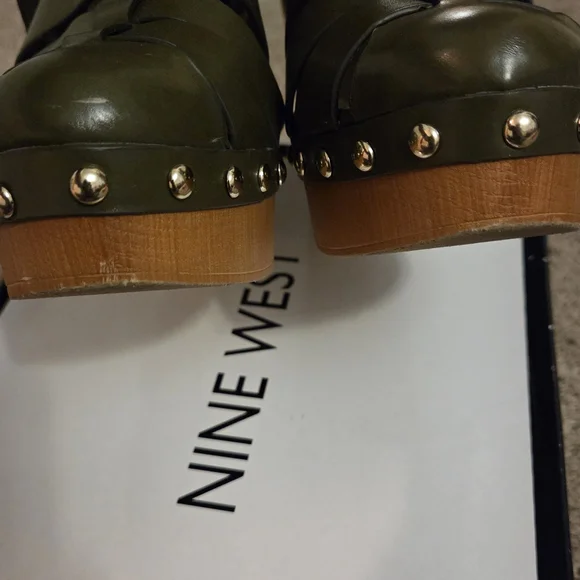 Nine West Olive Green Strappy Heels - Picture 8 of 9